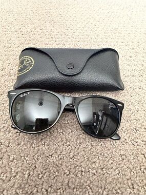 Ray-Ban Black Sunglasses with Dark Lenses and Case